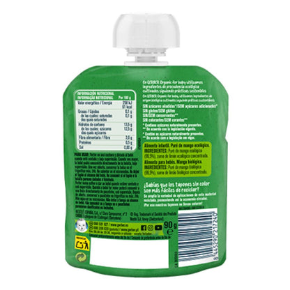 Bolsita puré de fruta ecológica para bebés sabor Mango Gerber 90 g