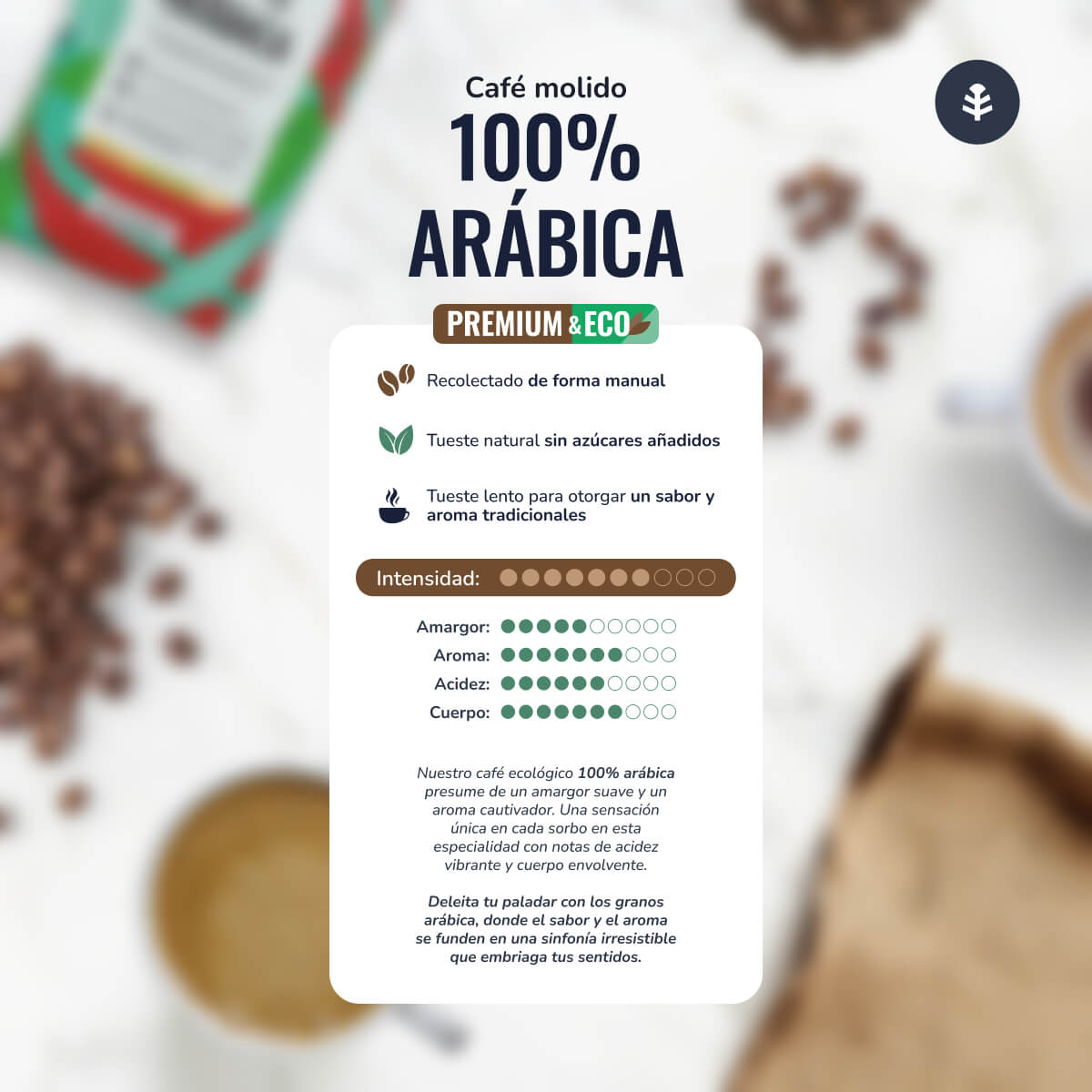 Café molido Eco 100% Arábica Planeta Huerto 250 g