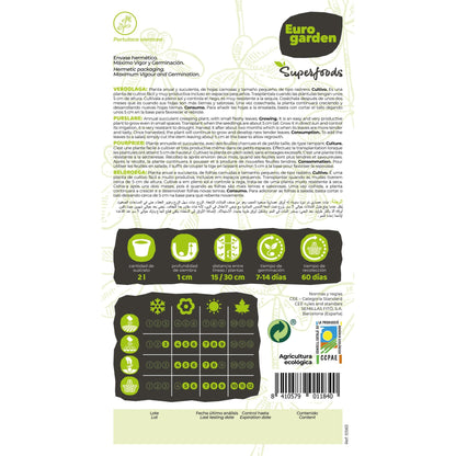 Semillas de Verdolaga ecológicas Vitalfoods