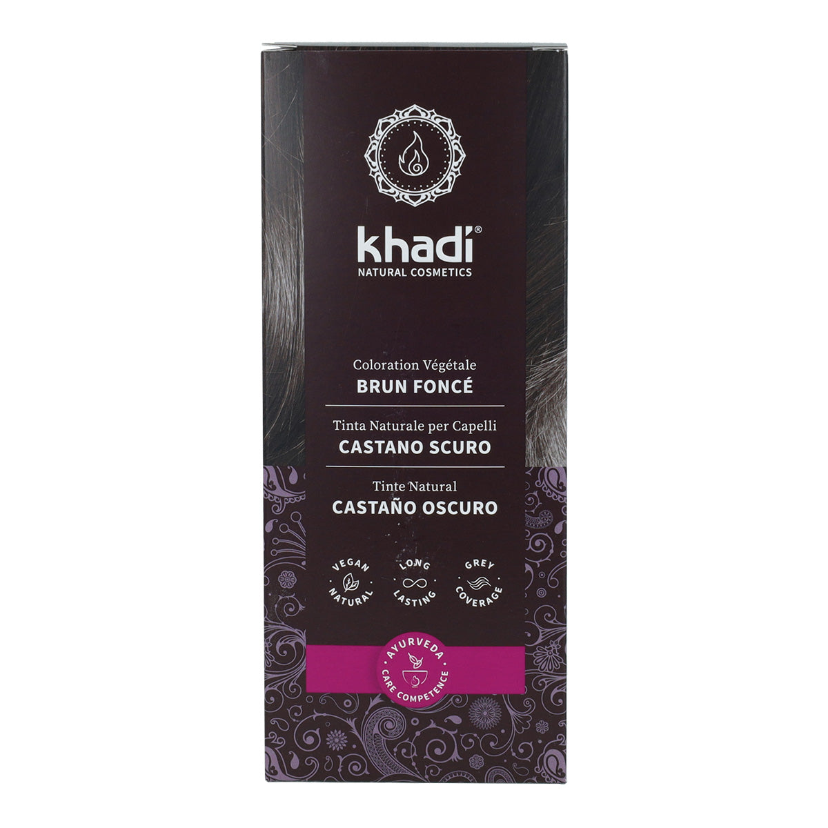 Tinte natural castaño oscuro Khadi