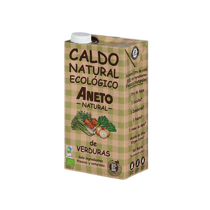 Pack caldo de verduras ECO 1L + caldo de cebolla Eco gratis 1L Aneto