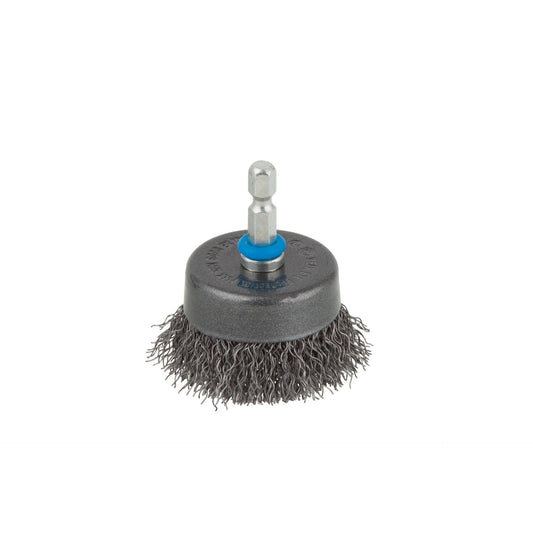 Cepillo metálico de copa para taladro vástago hexagonal 1/ 4" (6,35 mm)