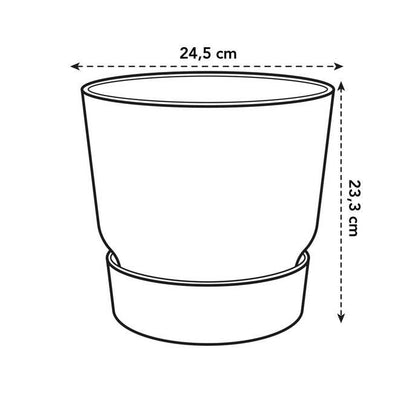 Macetero con plato integrado Greenville Elho Blanco 30 cm
