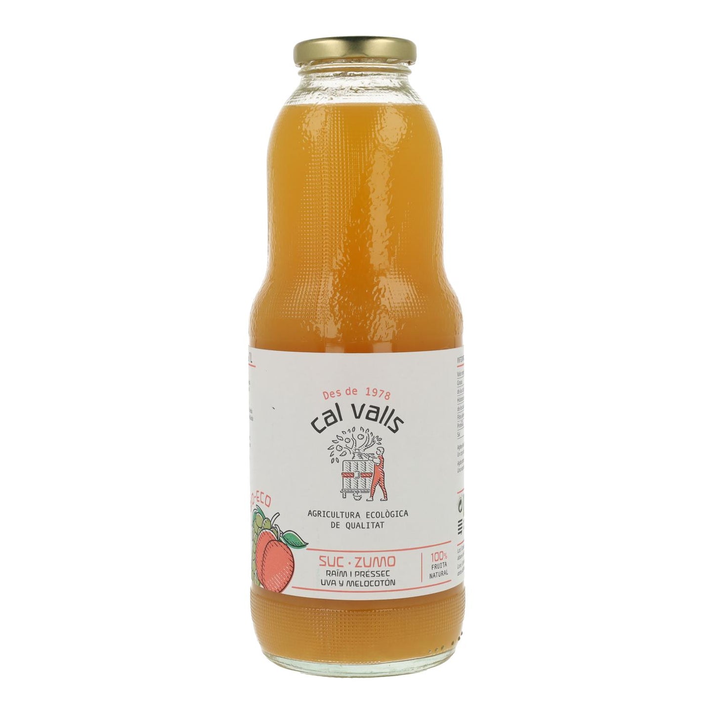 Zumo de Melocotón y Uva ECO Cal Valls 1L