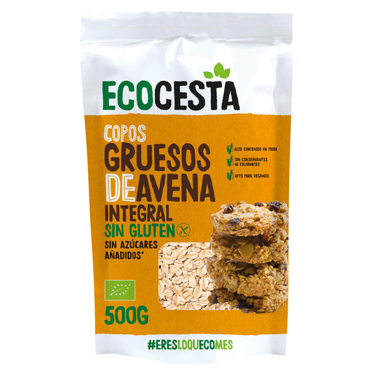 Copos gruesos de avena integral sin gluten BIO  Ecocesta 500g
