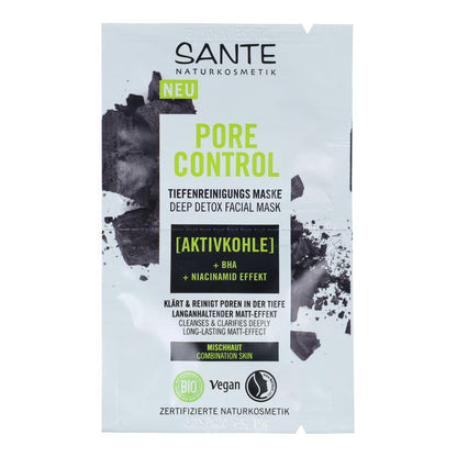 Mascarilla pore control detox carbon activo & BHA, Sante 2 x 4 ml