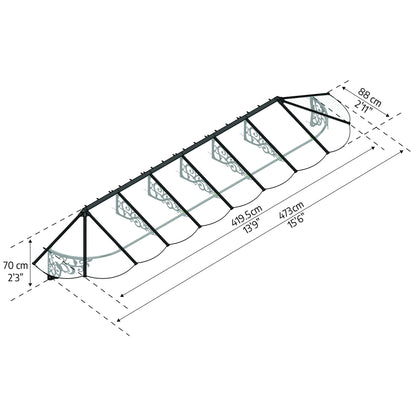 Marquesina para puerta Lily 88x473 cm Canopia
