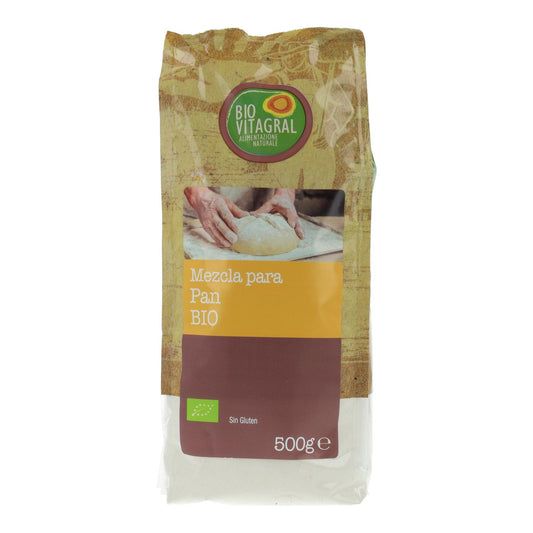 Preparado de Harinas Sin Gluten BIO para hacer Pan Biovitagral 500 g