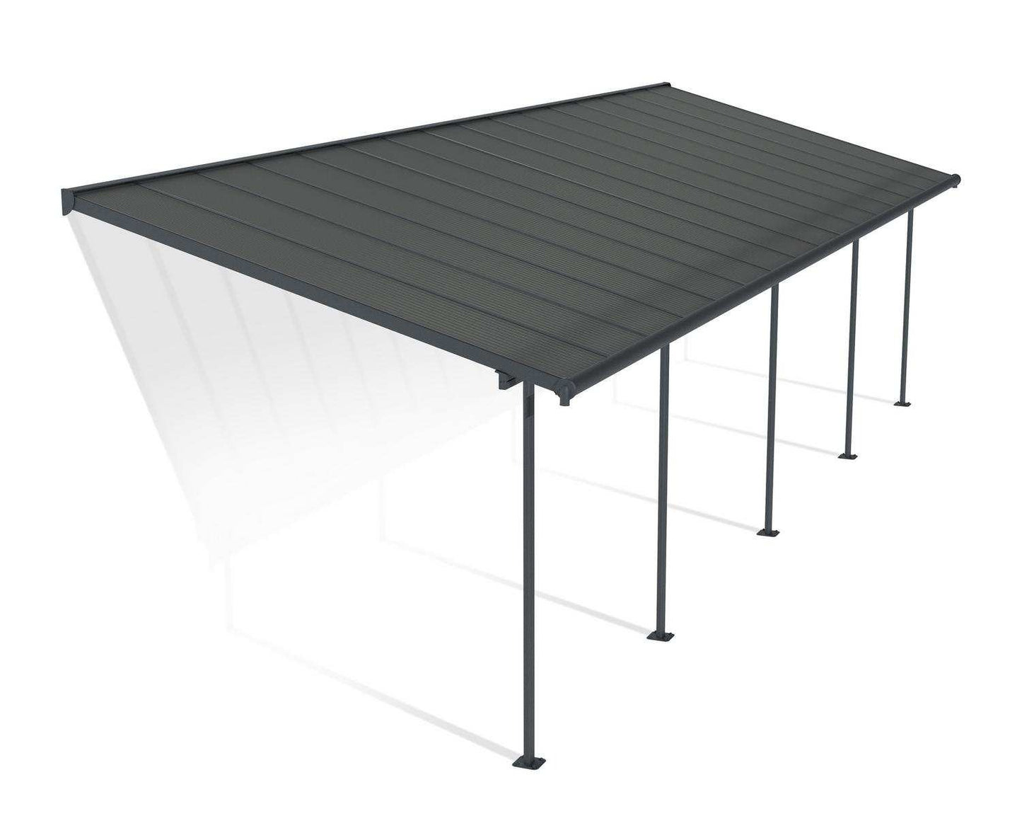 Pérgola adosada Capri 299x980 cm gris Canopia by Palram