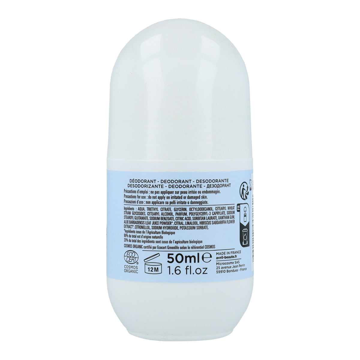 Pack PROMO 2x Desodorante orgánico roll-on mujeres Avril 50 ml