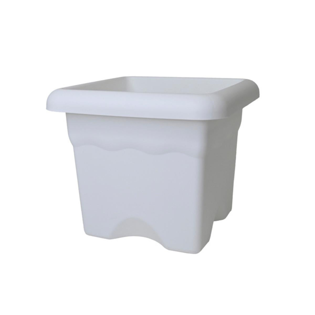 Maceta cuadrada terra color blanco  33 x 33 x 27