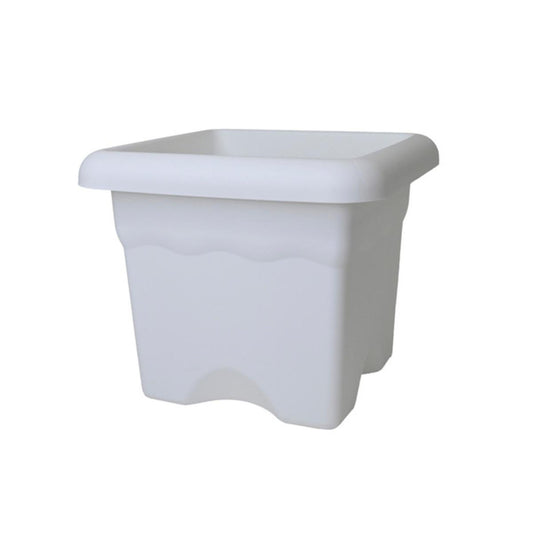 Maceta cuadrada terra color blanco  33 x 33 x 27