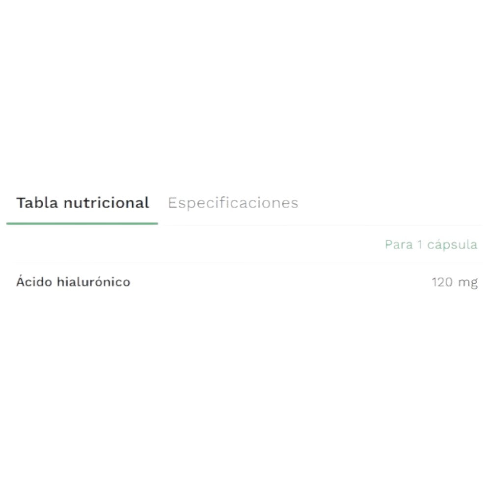 Ácido Hialurónico Nutrabasicos Drasanvi, 30 cápsulas
