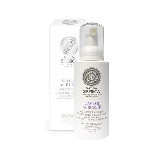 Jabón facial limpieza profunda anti-age caviar de rusia copenhagen Natura Sibérica 175 ml