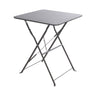 Mesa Metal Cuadrada Gris Antracita Mate, 60X60X71Cm.