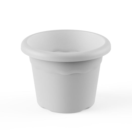 Maceta redonda terra color blanco  D 20 x 15
