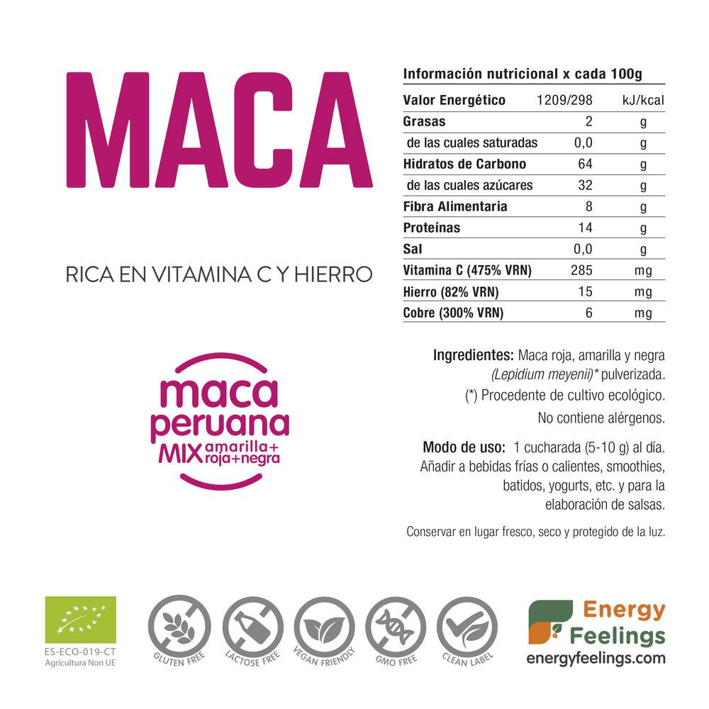 Pack 2x Maca BIO en polvo Energy Feelings 1kg