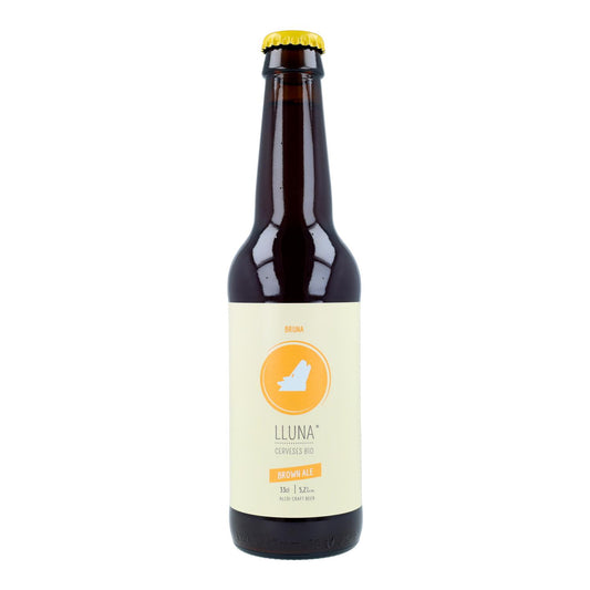 Cerveza ecológica Brown Ale 5.2% alc Bruna Cerveses Lluna 33 cl