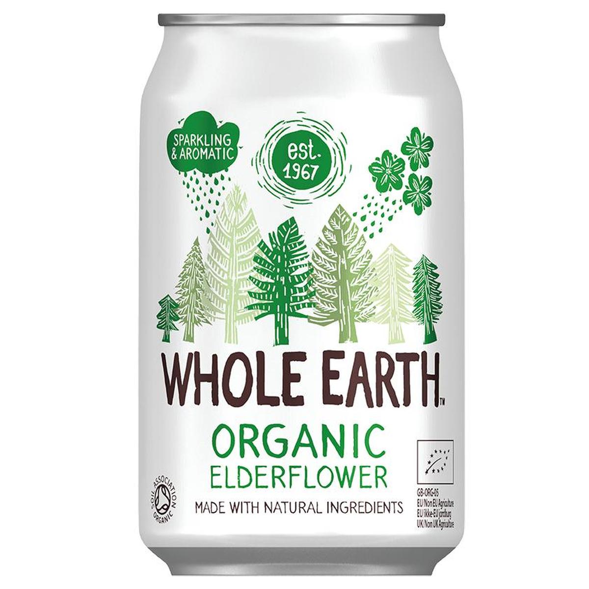 Pack x6 Refresco Bio Sauco, 330 ml. Whole Earth