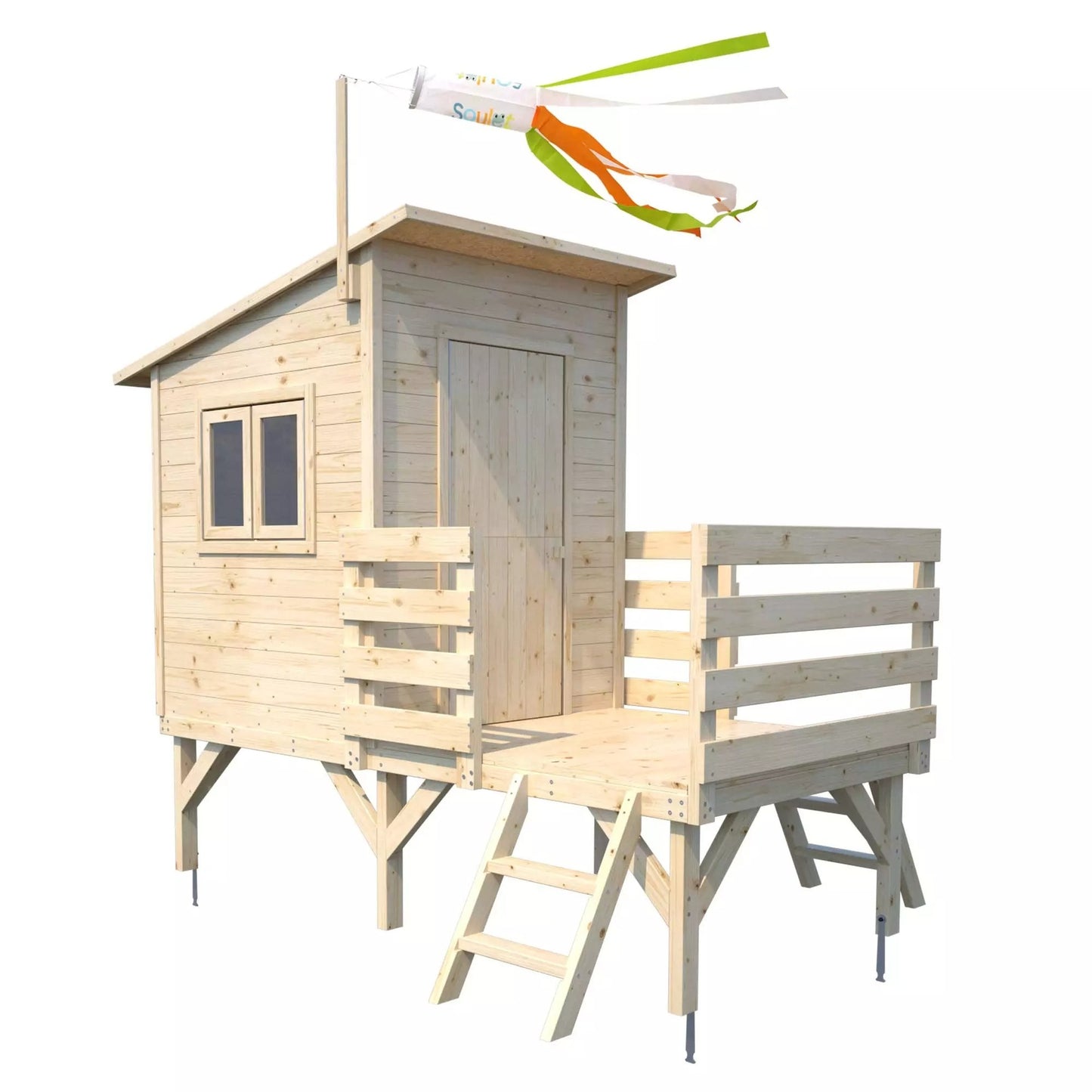 Casita infantil elevada de madera Oakland Soulet
