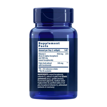 Gamma E Mixed Tocopherols & Tocotrienols, Life Extension 60 perlas