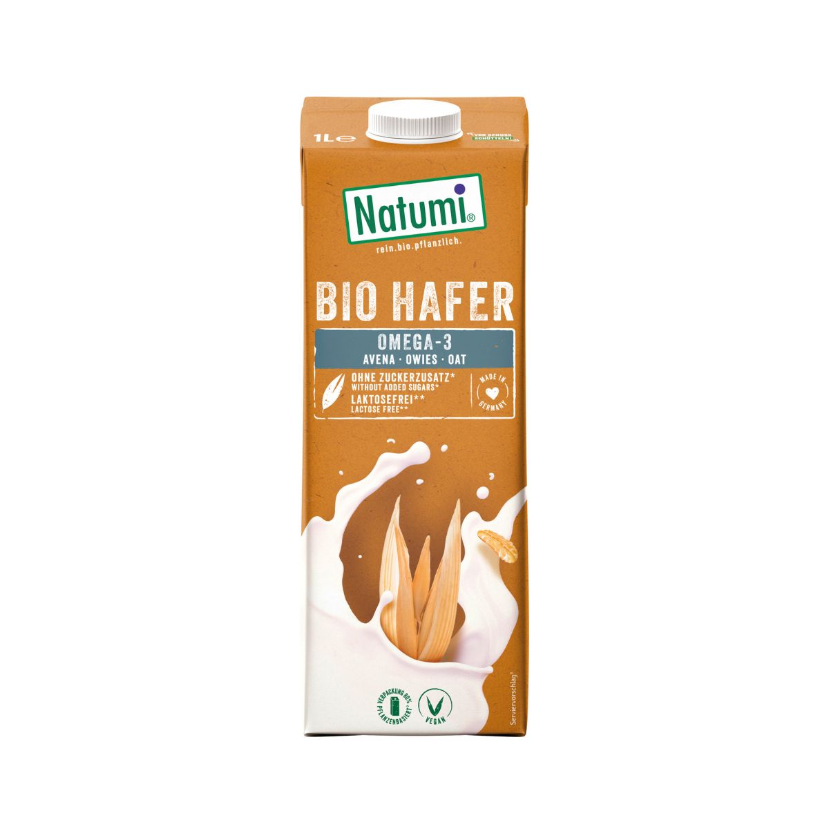 Pack 8 uds Bebida Avena con Omega 3 BIO Natumi 1 L