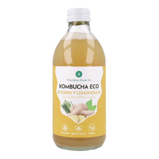 Kombucha ECO Jengibre y lemongrass Planeta Huerto 330 ml