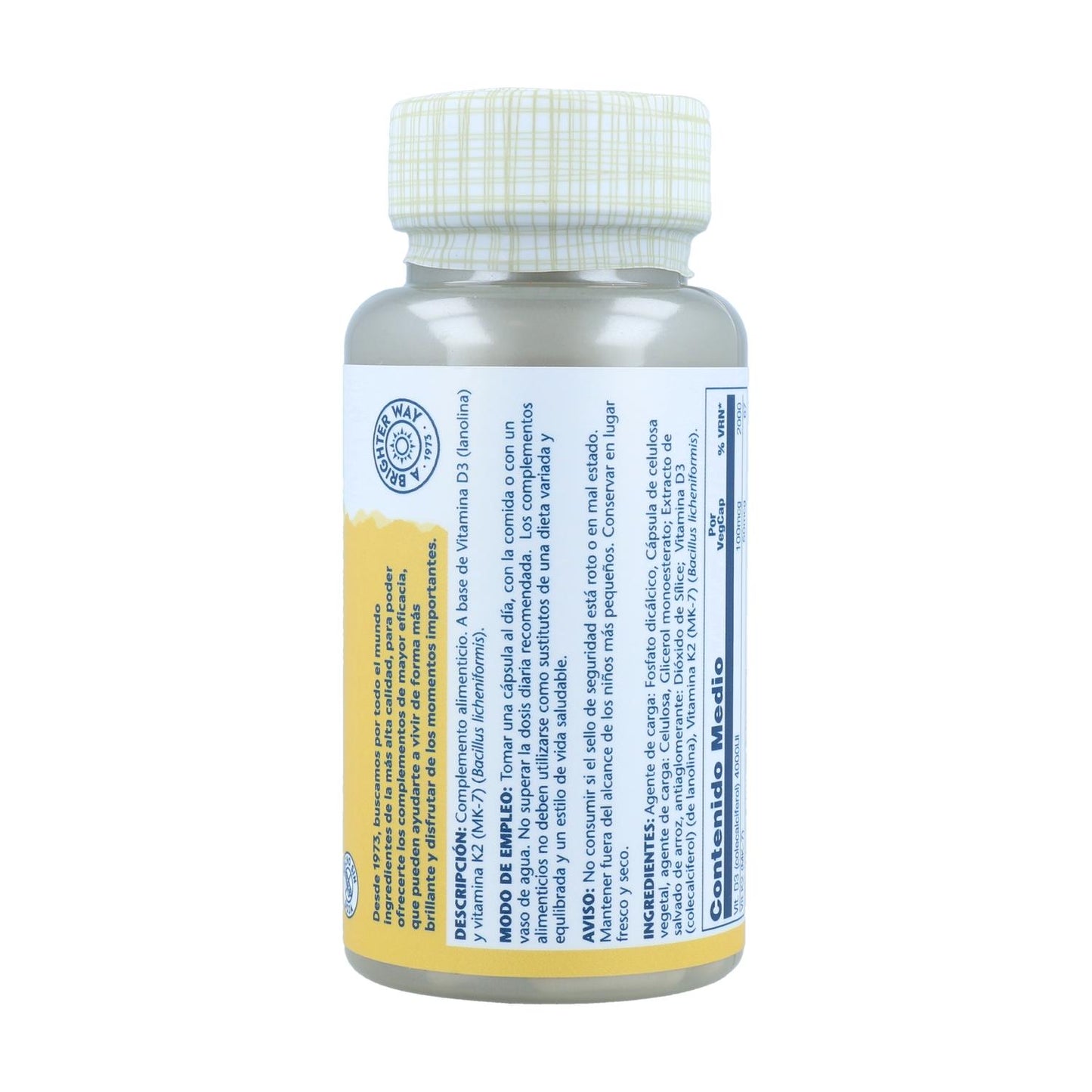 Pack 2x Vitamina D3-K2 Solaray 60 cápsulas