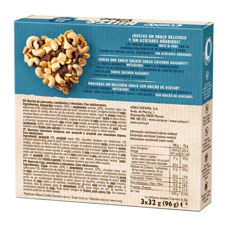 Barrita Corny Nuts&Choc Anacardo Choc Hero 50g