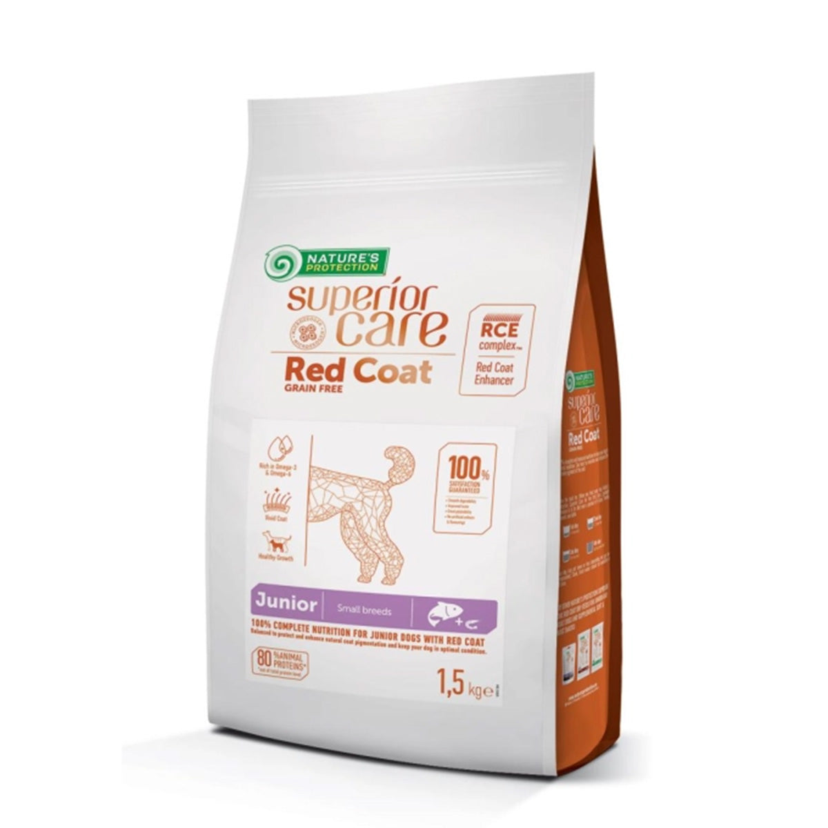Nature's Protection Red Dog Pienso grain free Salmón cachorro razas pequeñas 1,5 Kg