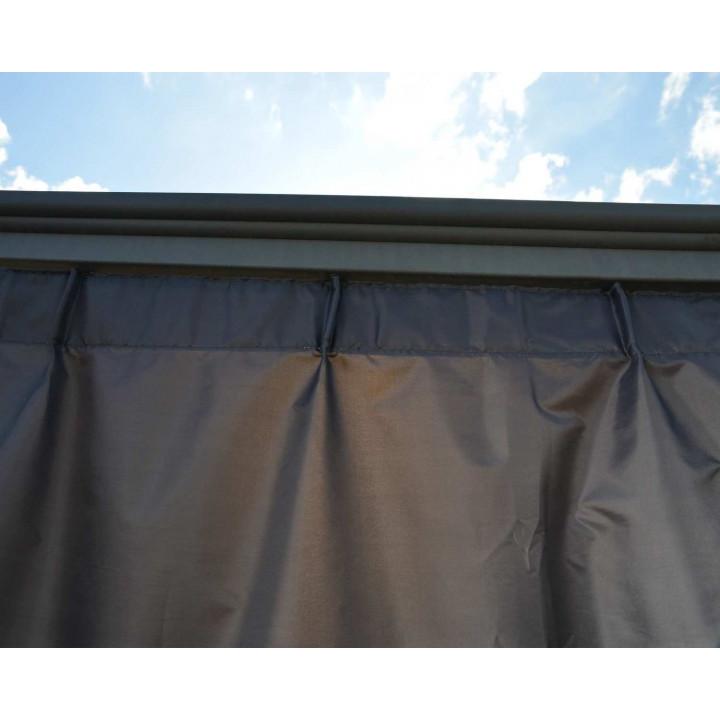 Set Cortinas para gazebo cenador Palermo 3000/3500/3600 + Milano 3000 + Martinique 3600 Canopia by Palram
