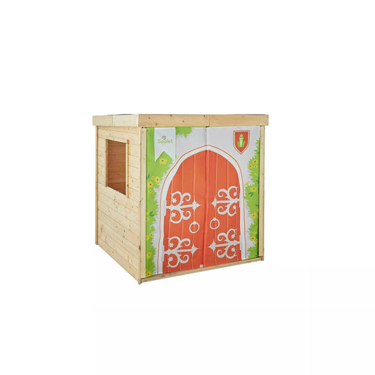 Casita infantil de madera con cortina Princesse Soulet