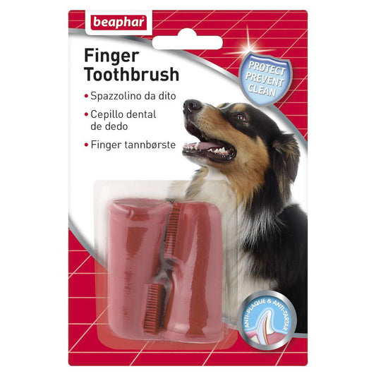 Cepillo dental de dedo Beaphar 2 unidades