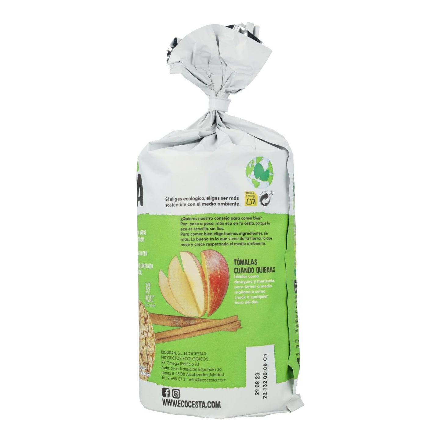 Tortitas de Arroz y Maíz con Manzana y Canela Bio Ecocesta 127 gr