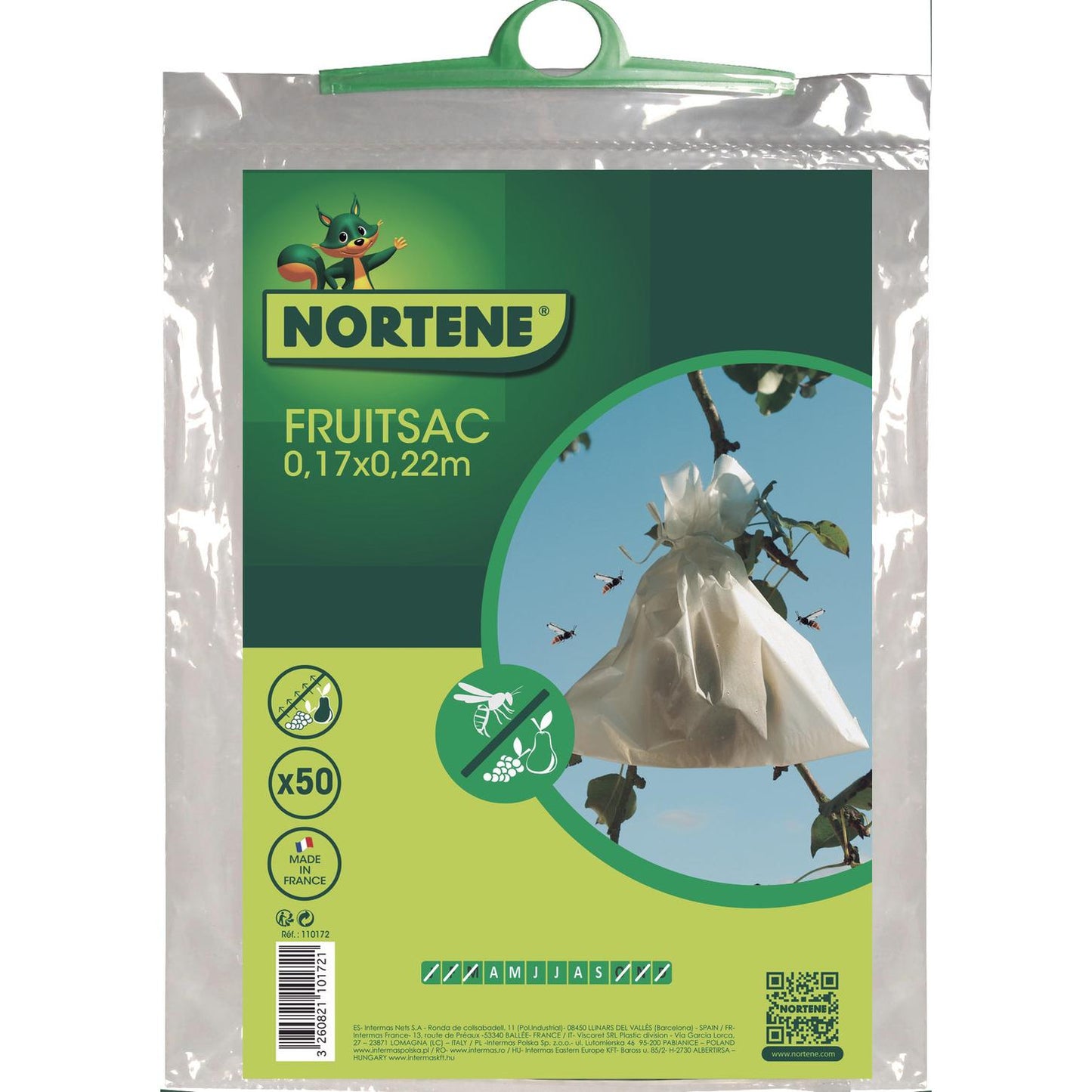 Fundas protectoras para frutos Fruitsac Nortene 50 ud 17 x 22 cm.