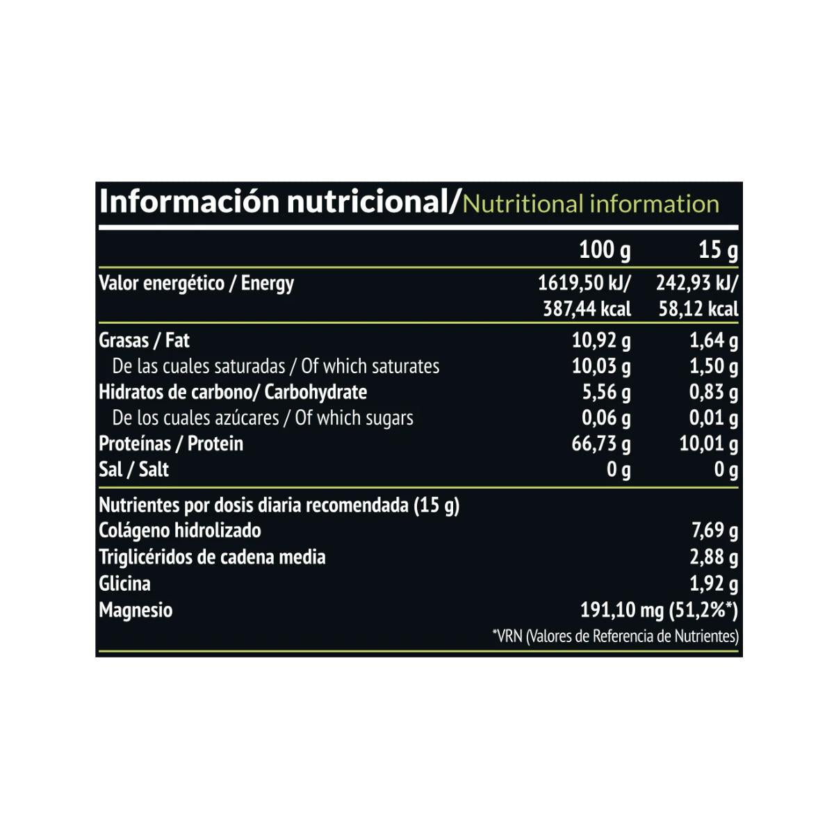 Elixir: Colágeno + Aceite TCM, 450 g Paleobull