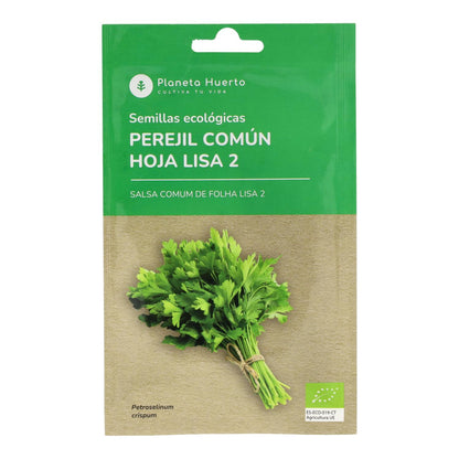 Semillas de Perejil común hoja ancha ecológicas Planeta Huerto