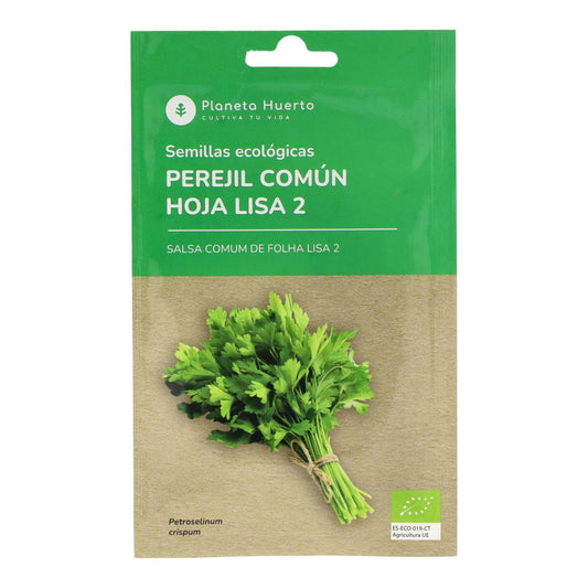 Semillas de Perejil común hoja ancha ecológicas Planeta Huerto
