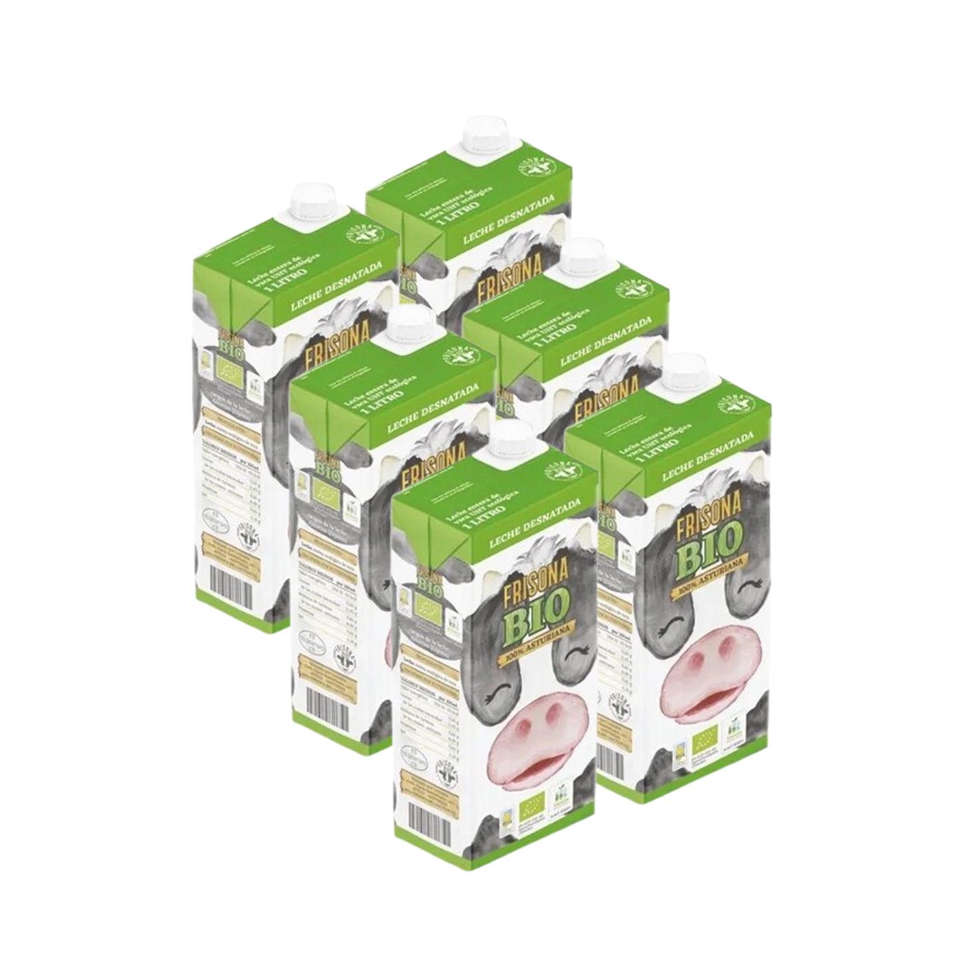 Leche Desnatada Frisona Bio Pack 6 uds de 1L