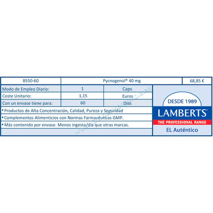 Pycnogenol 60 cápsulas de 40mg