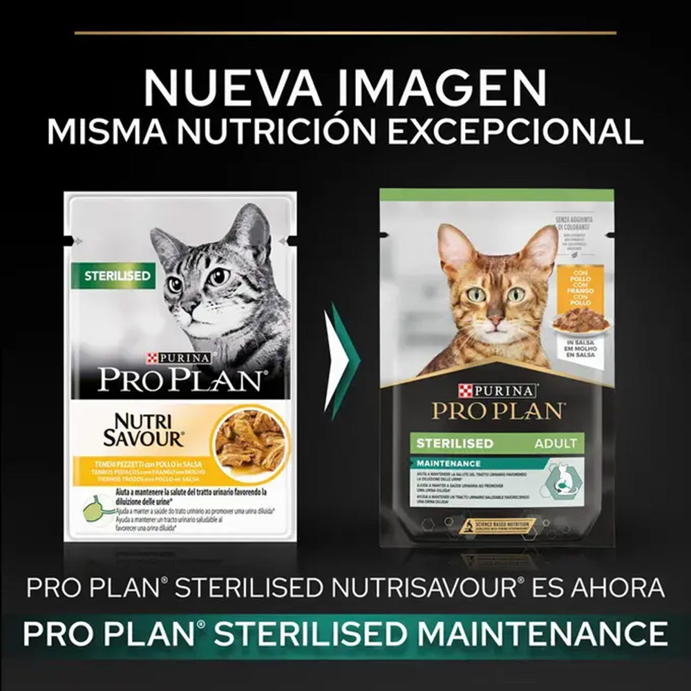 PRO PLAN Gato esterilizado Pollo en Salsa 85 g