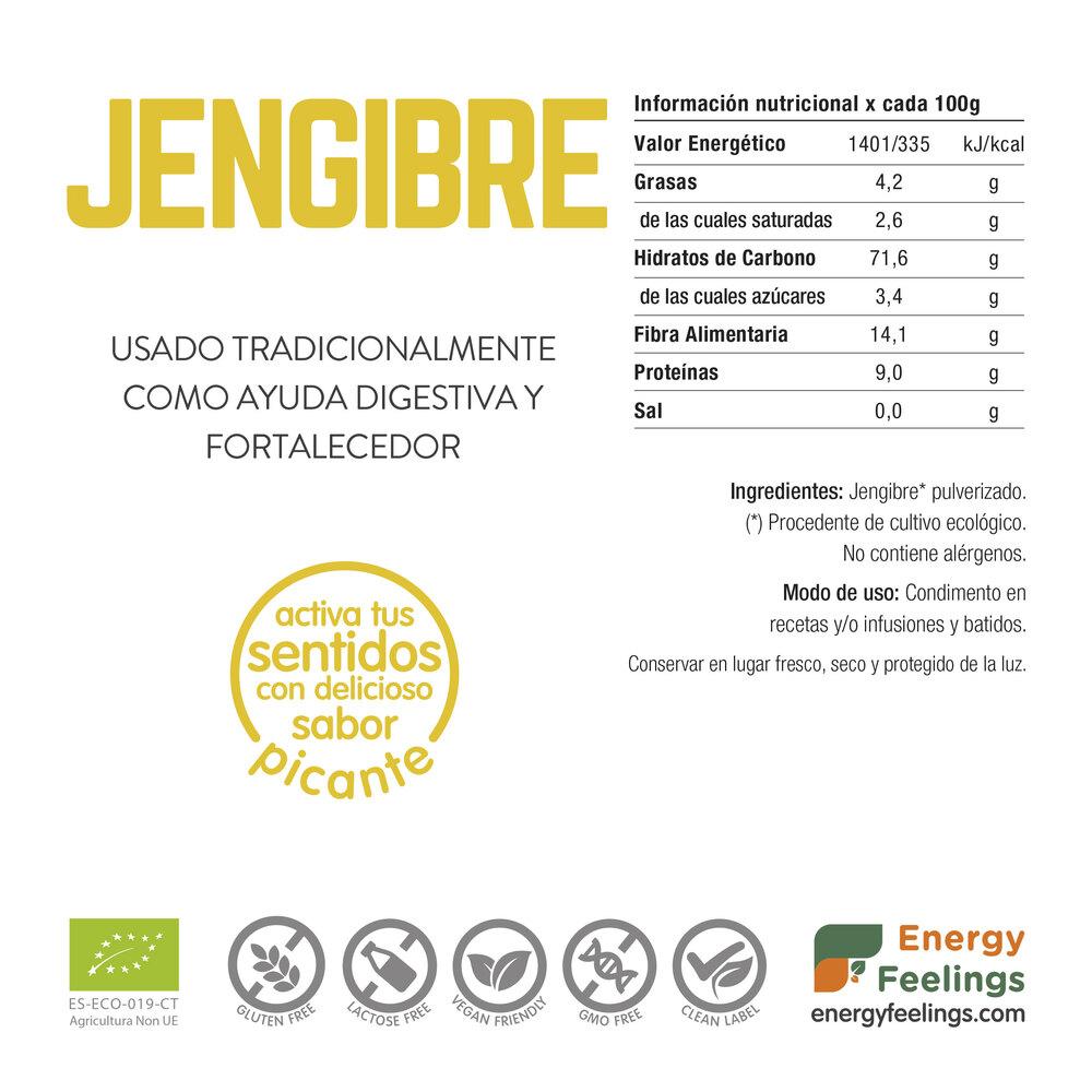 Jengibre ECO en polvo Energy Feelings 1 kg