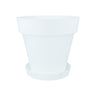 Pack maceta con plato color blanco Tes 22 x 20 cm
