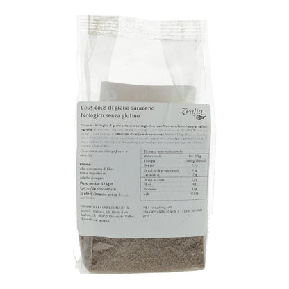 Cous cous Trigo Sarraceno BIO Sin Gluten Zealia 375 gr