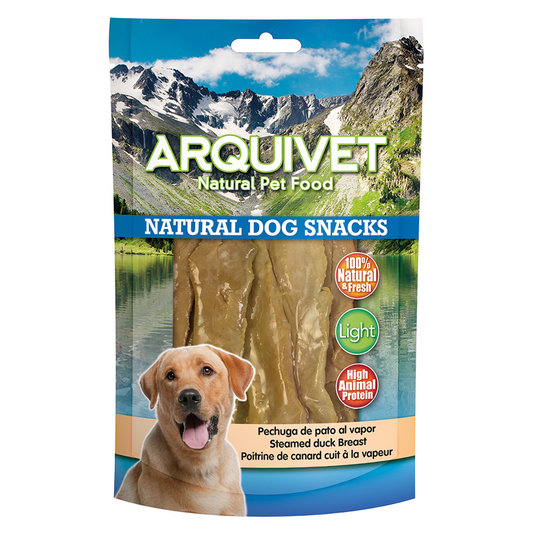 Snack natural para perros Pechuga de Pato al vapor 100 gr