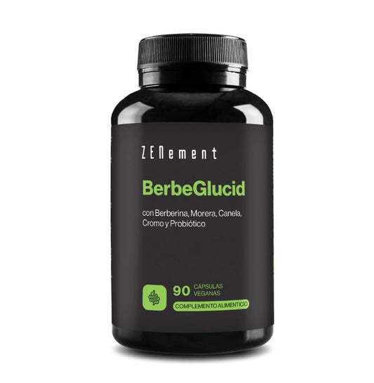 BerbeGlucid, con Berberina, Morera, Canela, Cromo y Probiótico Zenement, 90 comprimidos