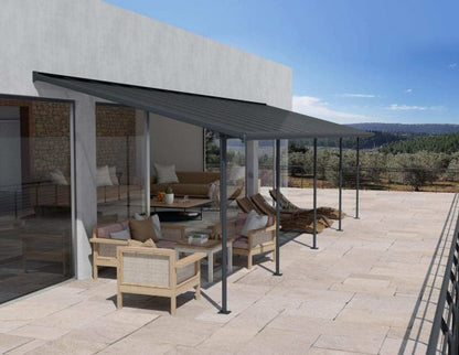 Pérgola adosada Capri 299x860 cm gris Canopia by Palram