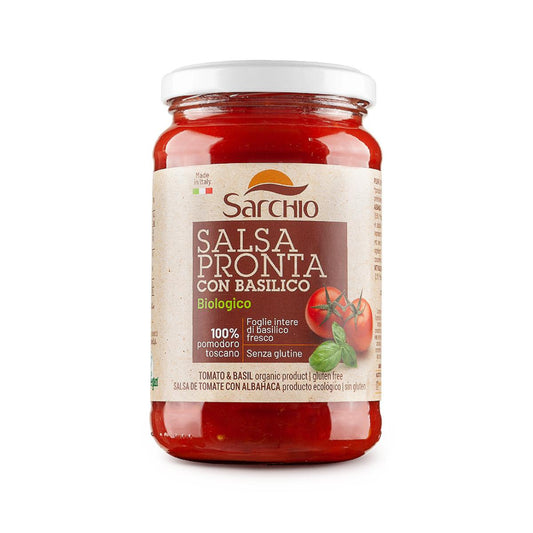 Salsa de tomate y albahaca Sarchio 340 g