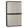Armario de 3 Puertas con escobero 105 cm Titanium Plastiken Negro