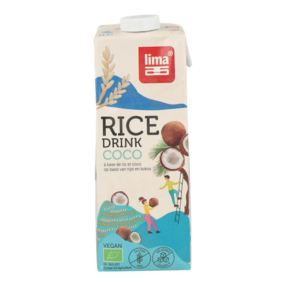 Bebida Vegetal de Arroz y Coco Bio sin gluten ECO Lima 1L